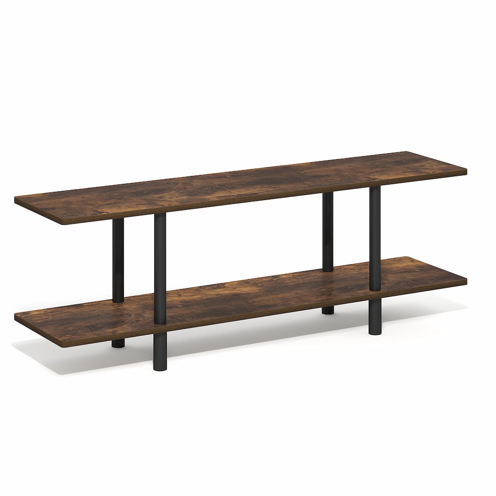 TURN-N-TUBE Storage Shelves, 2-Tier 47.2 Wide Book Shelf, Accent Display Shelf. Picture 6
