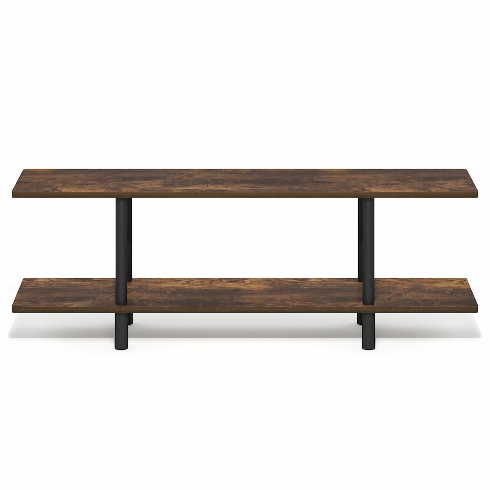 TURN-N-TUBE Storage Shelves, 2-Tier 47.2 Wide Book Shelf, Accent Display Shelf. Picture 1