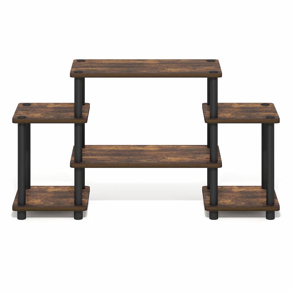 TURN-N-TUBE TV Stand, 6-Shelf Entertainment Center with Open Shelves, Open Back. Picture 3