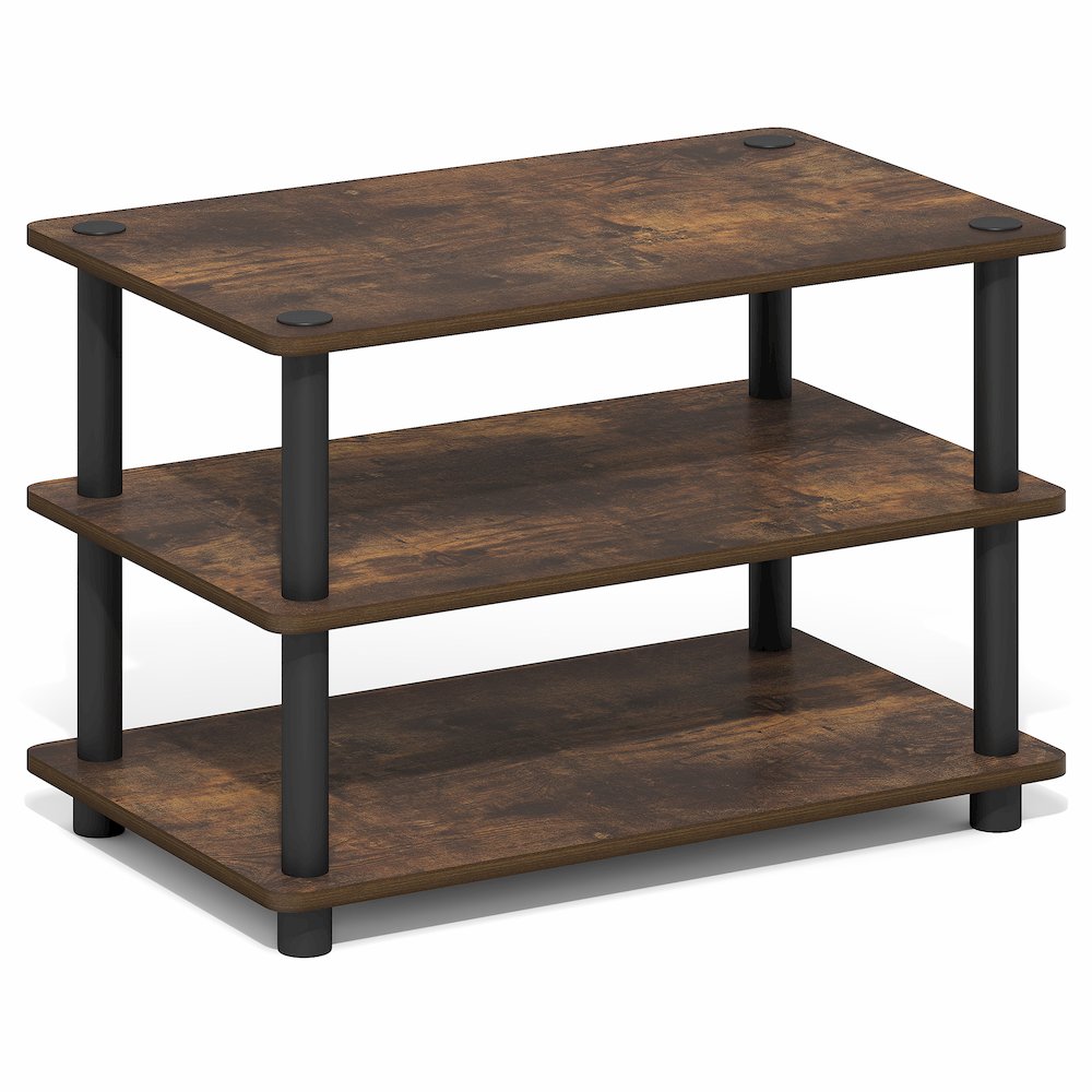 TURN-N-TUBE TV Stand, 3-Tier Corner Entertainment Center with Open Shelves. Picture 1