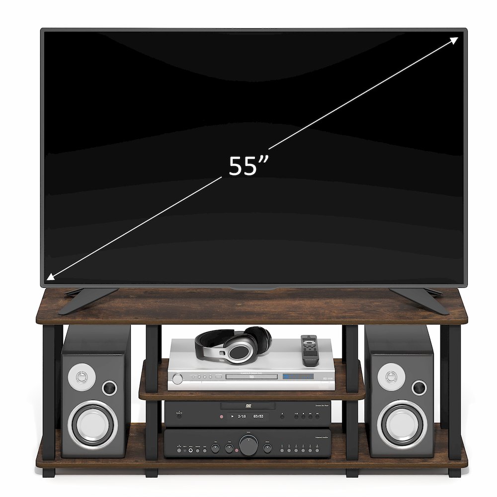 TURN-S-TUBE TV Stand, Open Frame TV Console for TV up to 50 Inch, Open Back. Picture 6