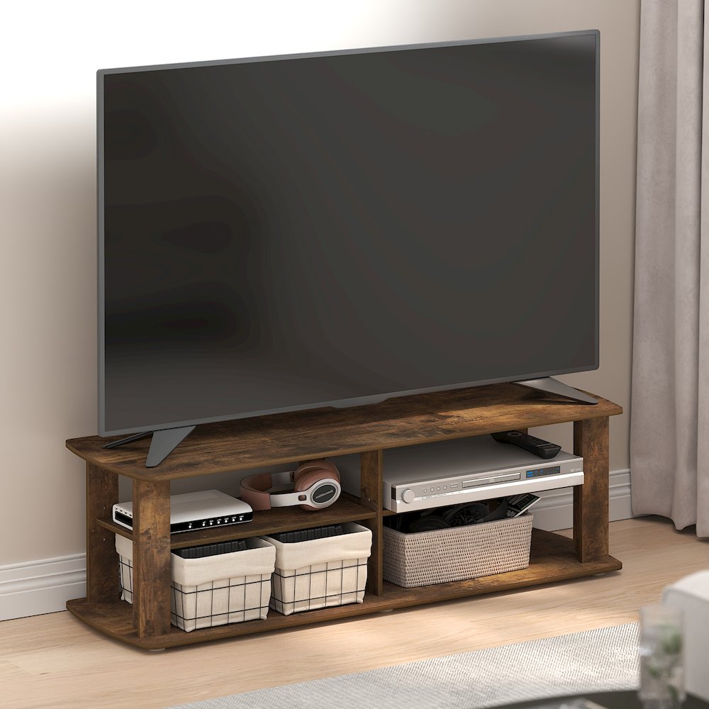 NELLY TV Stand with Open Shelves Storage, TV Console for TV up to 50 Inch. Picture 3