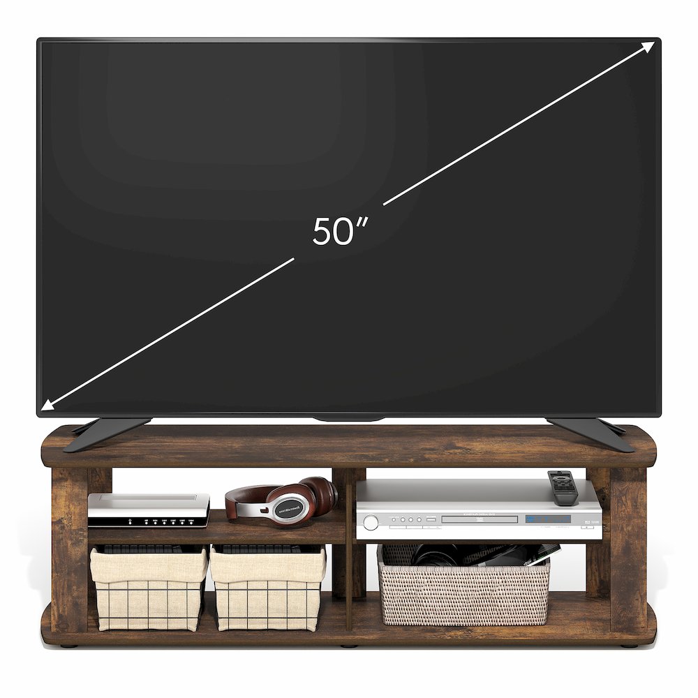 NELLY TV Stand with Open Shelves Storage, TV Console for TV up to 50 Inch. Picture 5