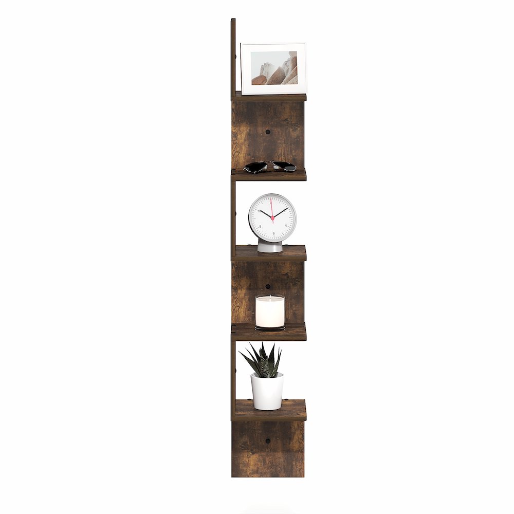 ROSSI Corner Floating Shelves for Wall, 5-Tier Corner Square Wall Shelf. Picture 4