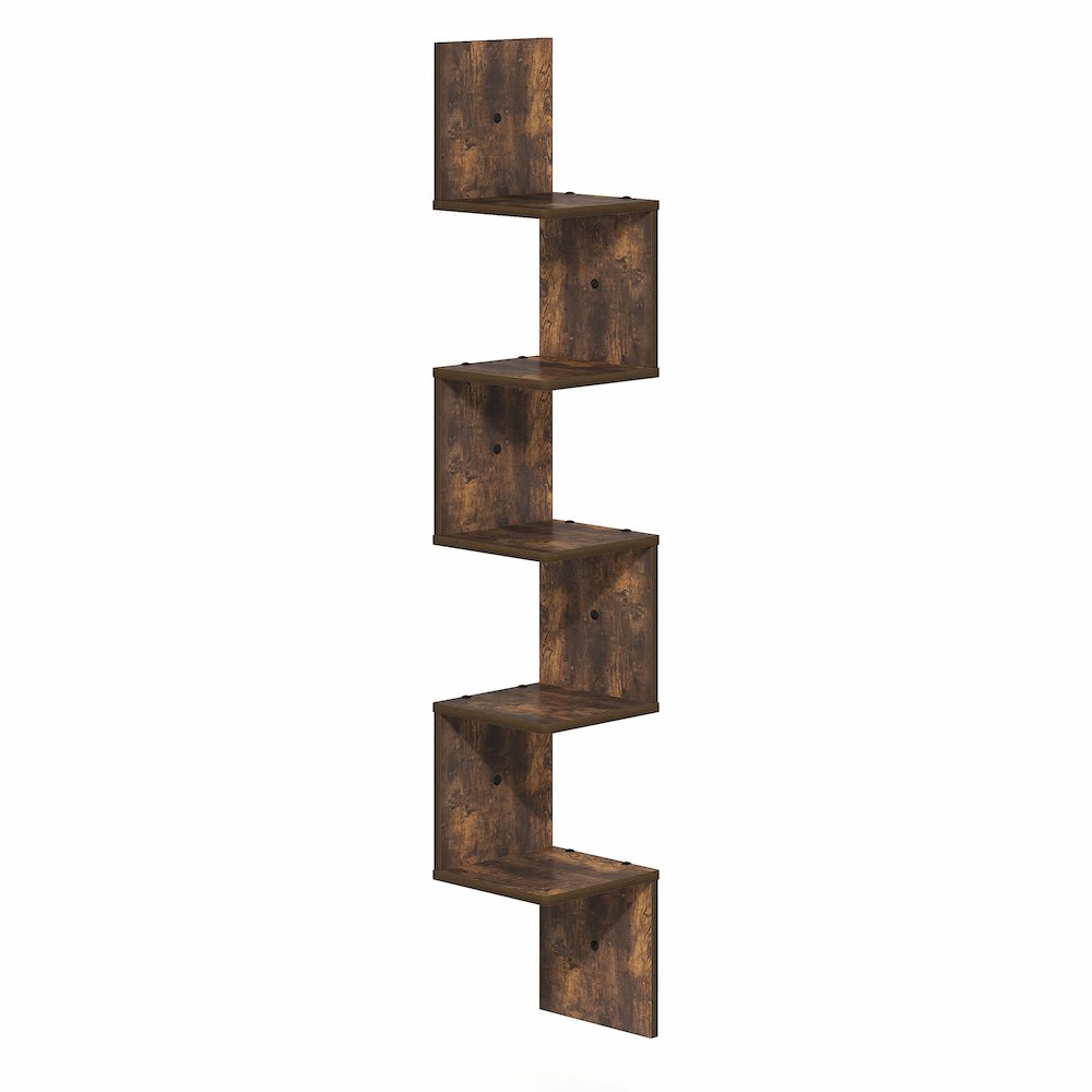 ROSSI Corner Floating Shelves for Wall, 5-Tier Corner Square Wall Shelf. Picture 1