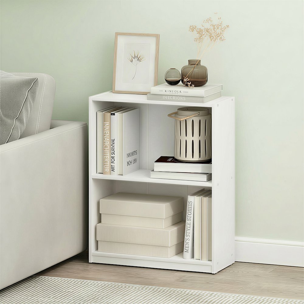 GRUEN Book Shelf, 2-Tier Small Bookshelf, 8.3 x 21.8 x 27. Picture 5