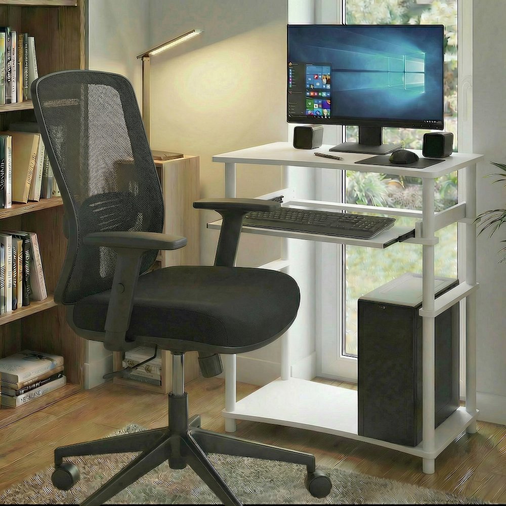 HOME Desk, 23.6 Wide Gaming Desk with Keyboard Tray, Office Desk for Home Office. Picture 5