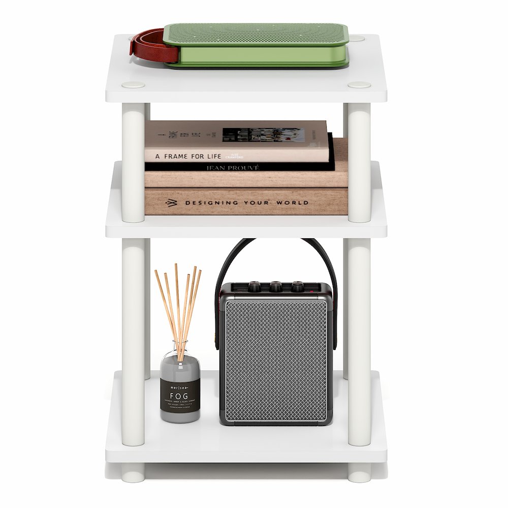 TURN-N-TUBE Side Table, 3-Tier Square Modern End Table, Night Stand. Picture 6