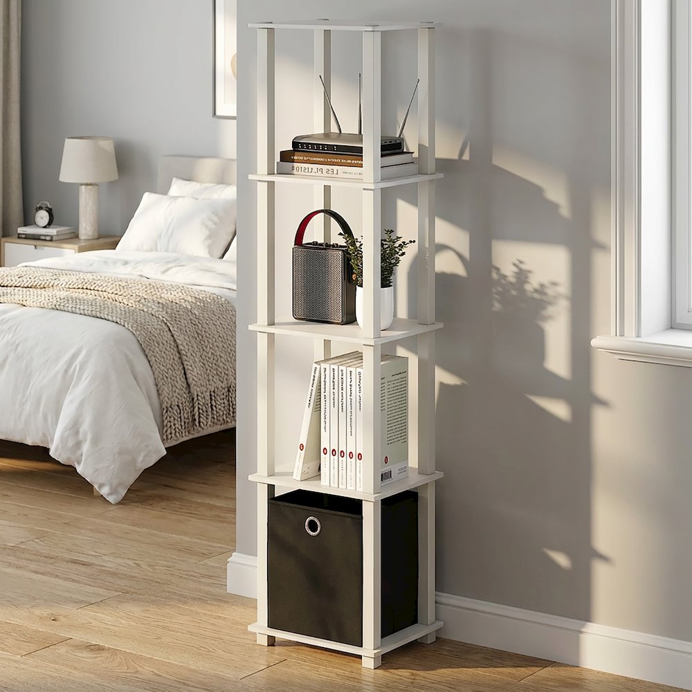 TURN-N-TUBE Book Shelf, 5-Tier Square Open Frame Display Shelf, Shelving Unit. Picture 5