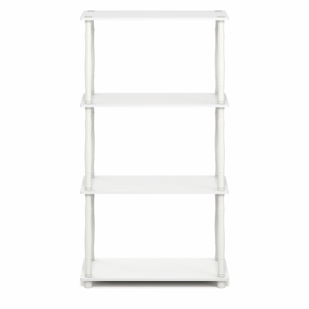 TURN-N-TUBE Storage Shelves, 4-Tier Open Frame Book Shelf, Standing Corner Shelf. Picture 3