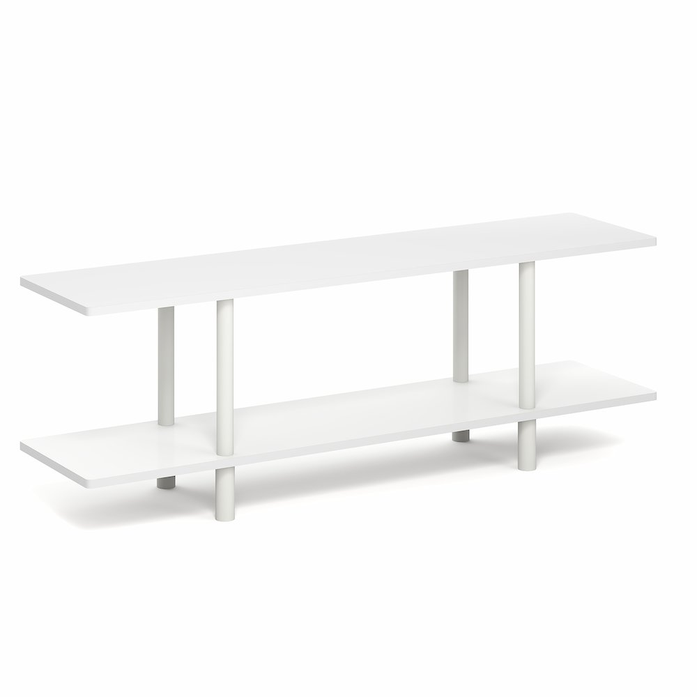 TURN-N-TUBE Storage Shelves, 2-Tier 47.2 Wide Book Shelf, Accent Display Shelf. Picture 6