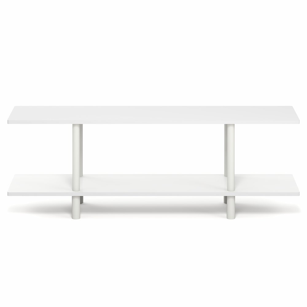 TURN-N-TUBE Storage Shelves, 2-Tier 47.2 Wide Book Shelf, Accent Display Shelf. Picture 1