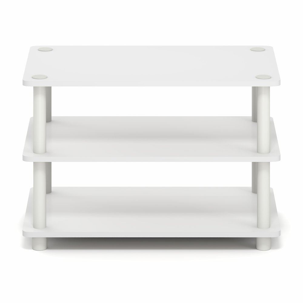 TURN-N-TUBE TV Stand, 3-Tier Corner Entertainment Center with Open Shelves. Picture 3