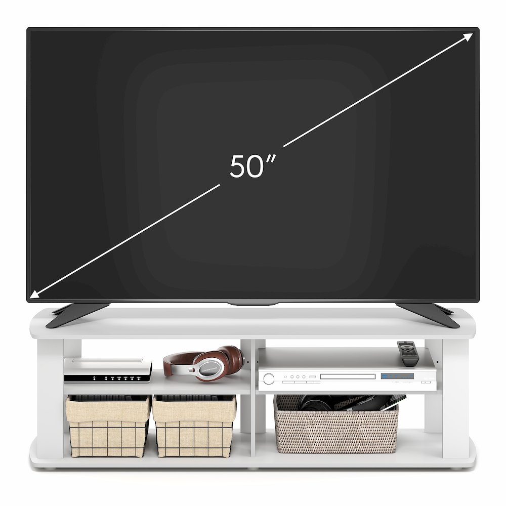 NELLY TV Stand with Open Shelves Storage, TV Console for TV up to 50 Inch. Picture 5