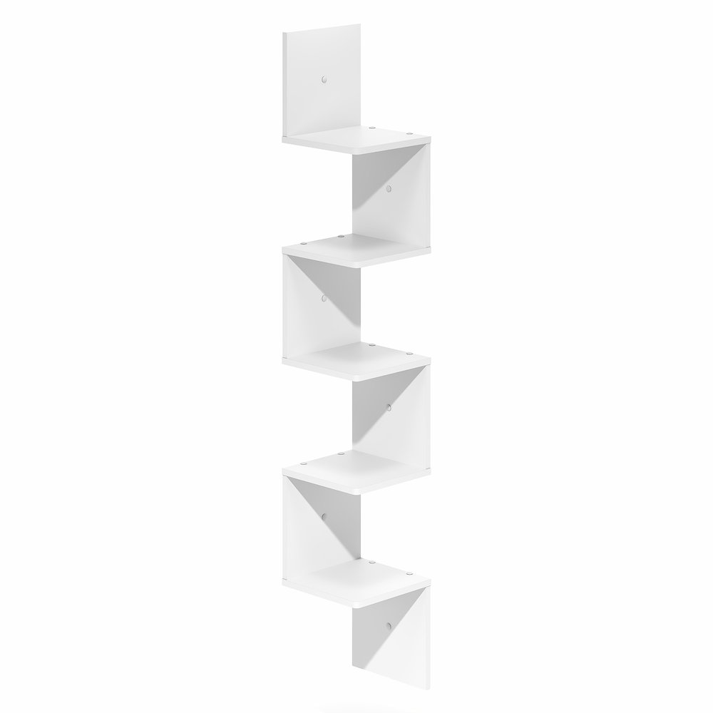 ROSSI Corner Floating Shelves for Wall, 5-Tier Corner Square Wall Shelf. Picture 1