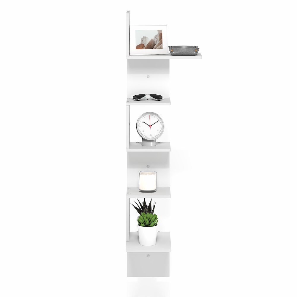 ROSSI Corner Floating Shelves for Wall, 5-Tier Corner Rectangular Wall Shelf. Picture 4