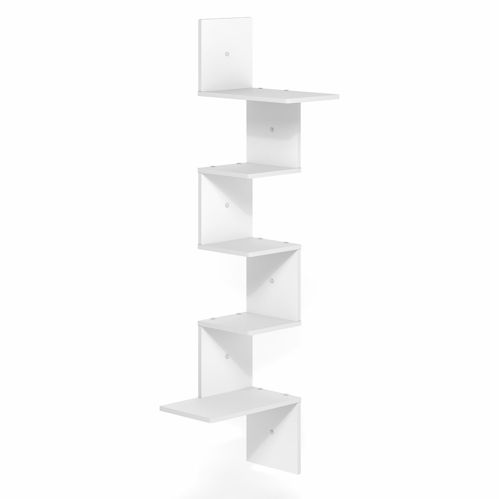 ROSSI Corner Floating Shelves for Wall, 5-Tier Corner Rectangular Wall Shelf. Picture 1