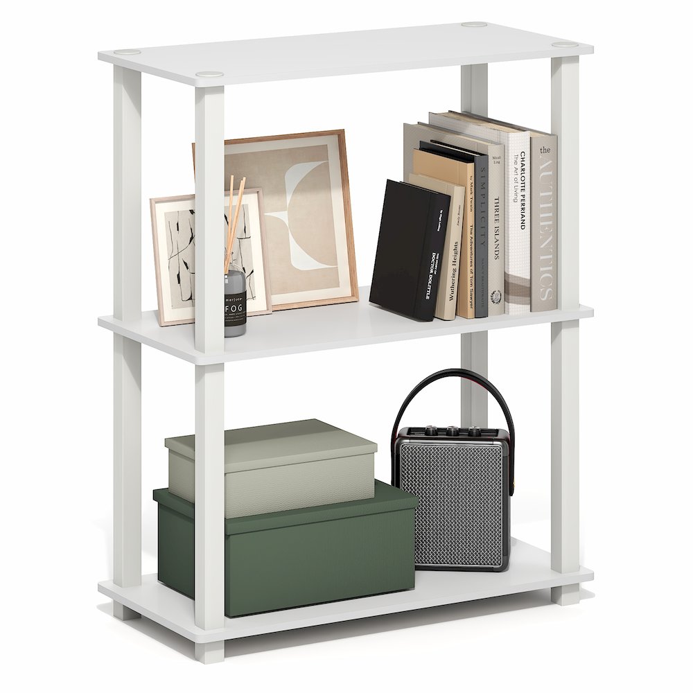 TURN-S-TUBE Storage Shelves, 3-Tier Book Shelf, Corner Shelf. Picture 4