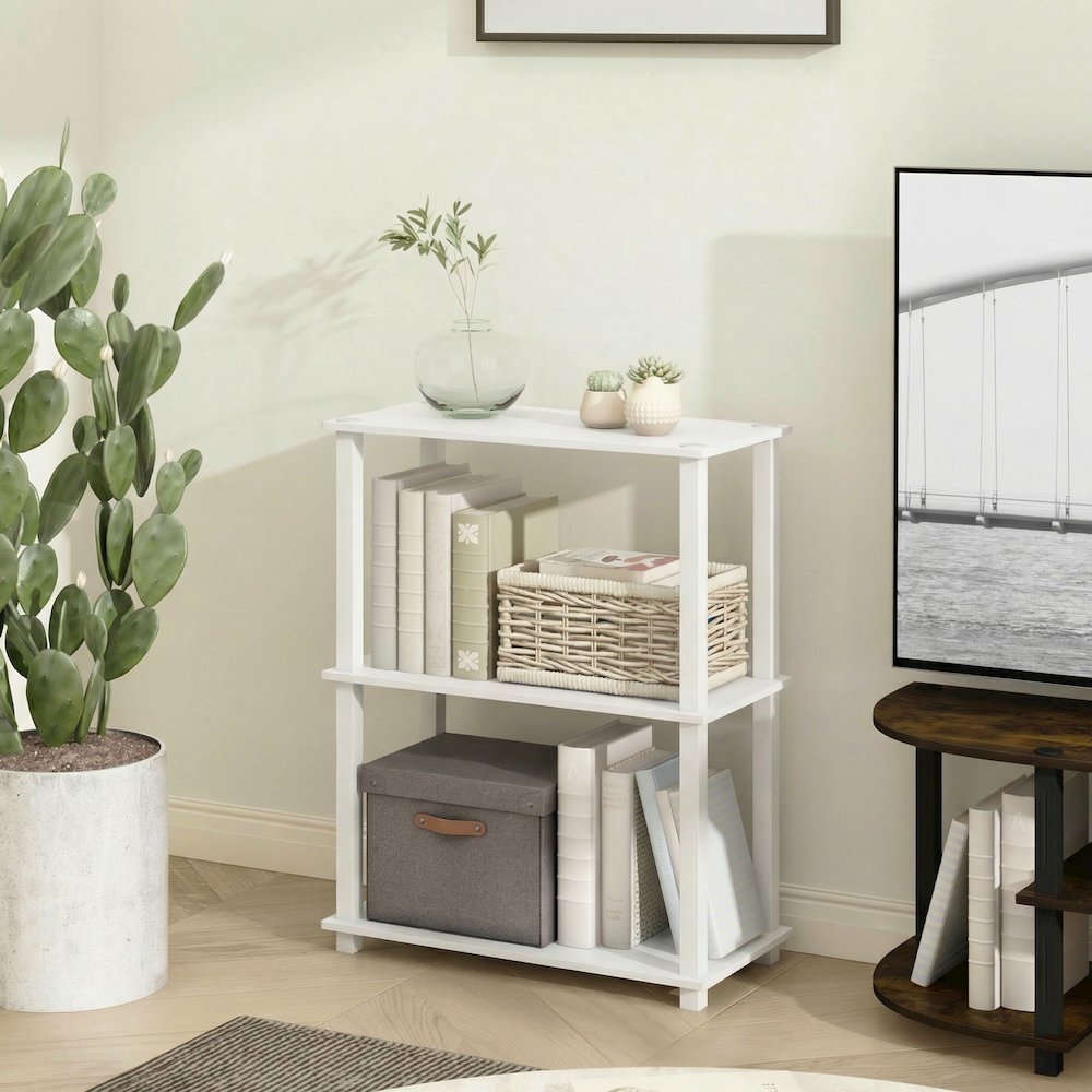 TURN-S-TUBE Storage Shelves, 3-Tier Book Shelf, Corner Shelf. Picture 2