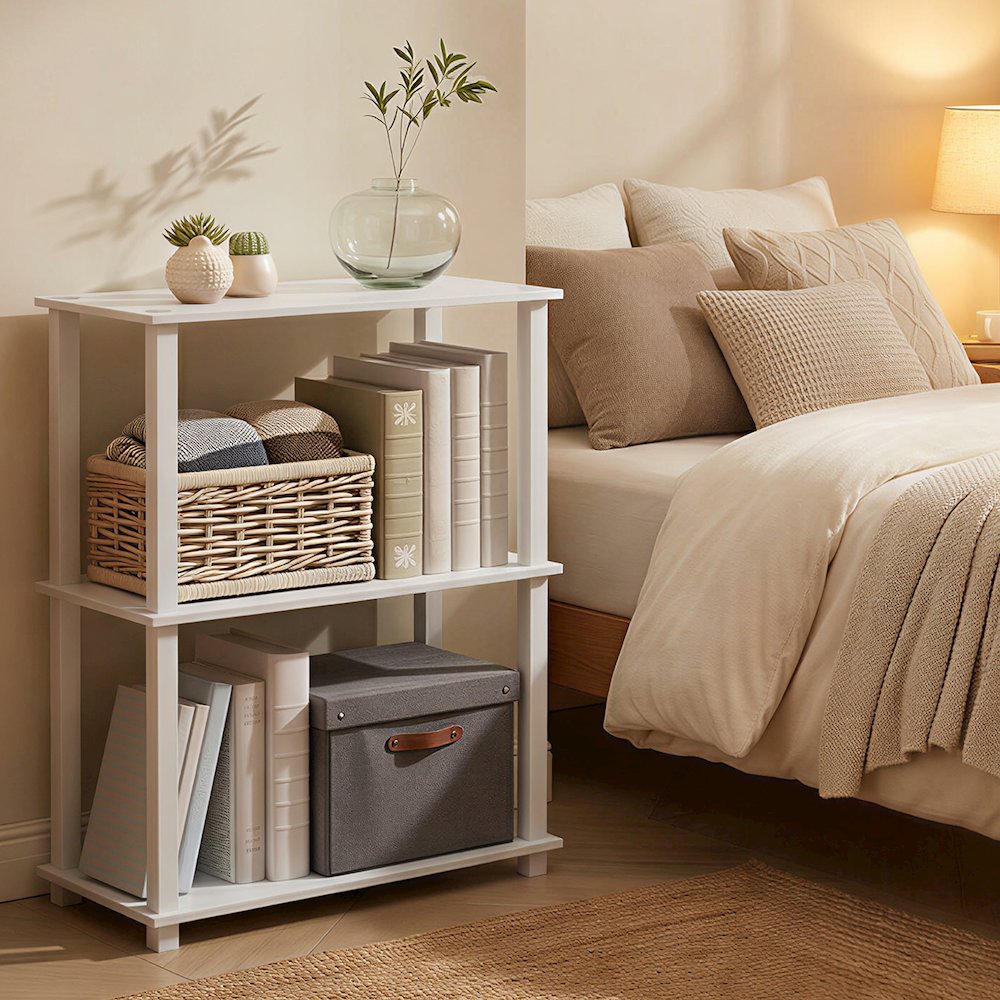 TURN-S-TUBE Storage Shelves, 3-Tier Book Shelf, Corner Shelf. Picture 5