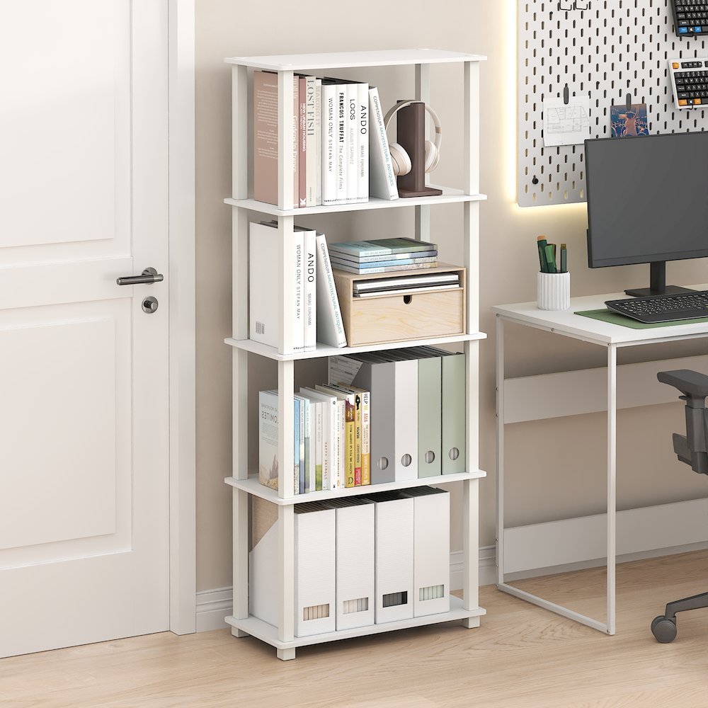 TURN-S-TUBE Book Shelf, 5-Tier Toolless Storage Shelves with Square Tubes. Picture 3