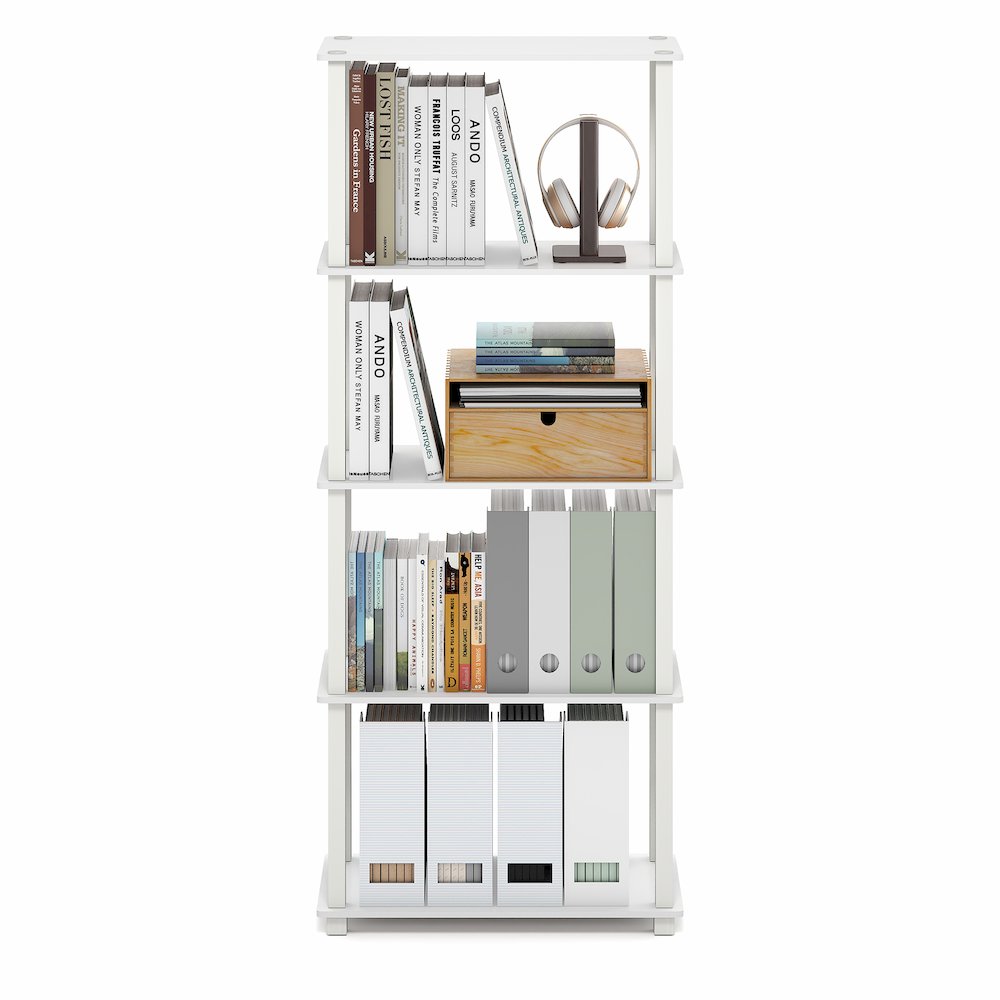 TURN-S-TUBE Book Shelf, 5-Tier Toolless Storage Shelves with Square Tubes. Picture 5