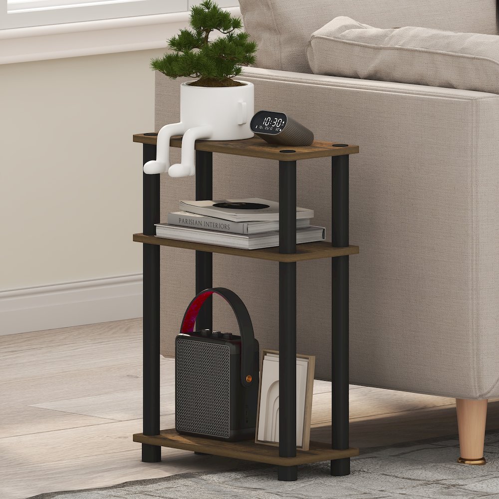 TURN-N-TUBE Narrow Side Table, Slim Toolless Assembly Nightstand, Night Stand. Picture 2