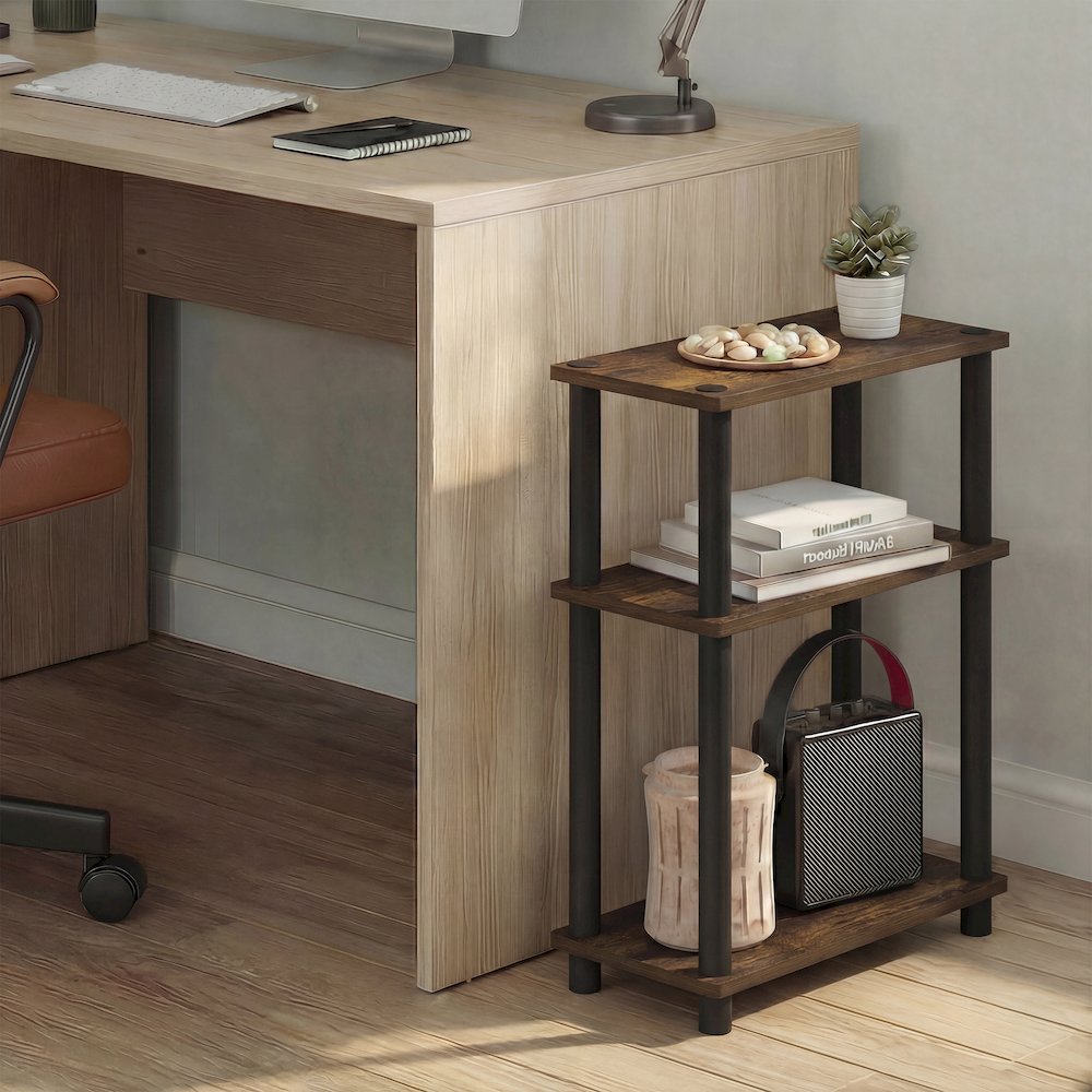 TURN-N-TUBE Narrow Side Table, Slim Toolless Assembly Nightstand, Night Stand. Picture 5