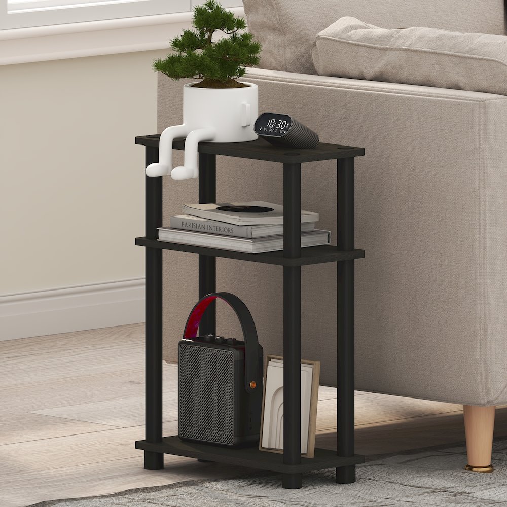 TURN-N-TUBE Narrow Side Table, Slim Toolless Assembly Nightstand, Night Stand. Picture 2