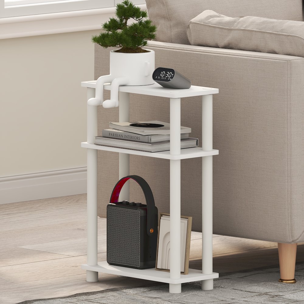 TURN-N-TUBE Narrow Side Table, Slim Toolless Assembly Nightstand, Night Stand. Picture 2