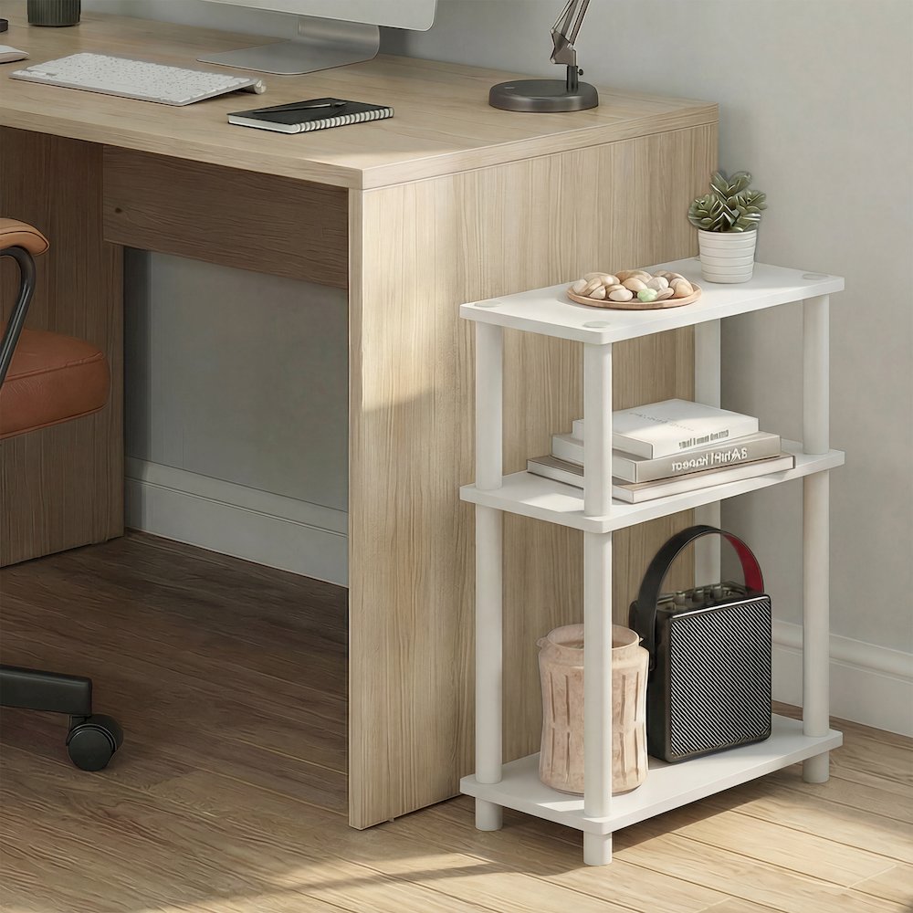 TURN-N-TUBE Narrow Side Table, Slim Toolless Assembly Nightstand, Night Stand. Picture 5