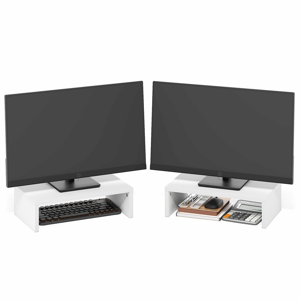 CLASSIC Monitor Stand Riser Set of 2, 15.7" Wide Dual Monitor Riser. Picture 4