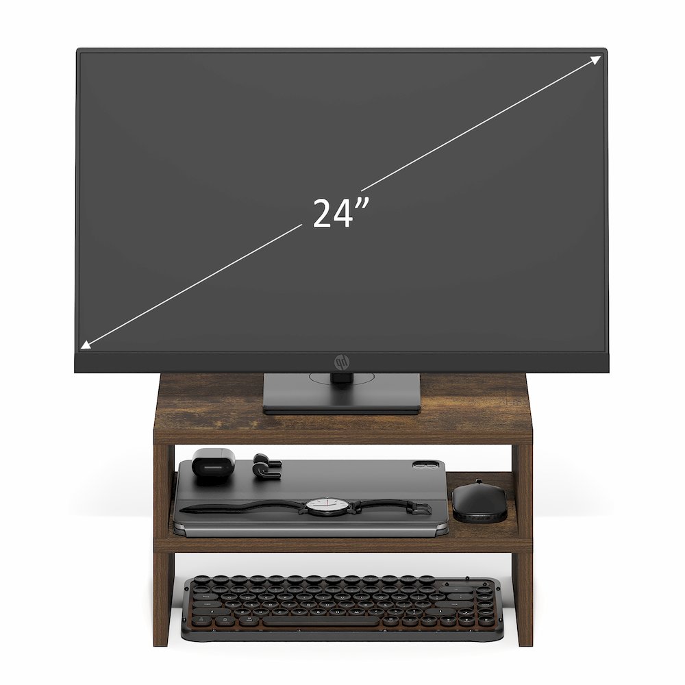 CLASSIC Monitor Stand Riser Set of 2, 15.7" Wide Dual Monitor Riser. Picture 7