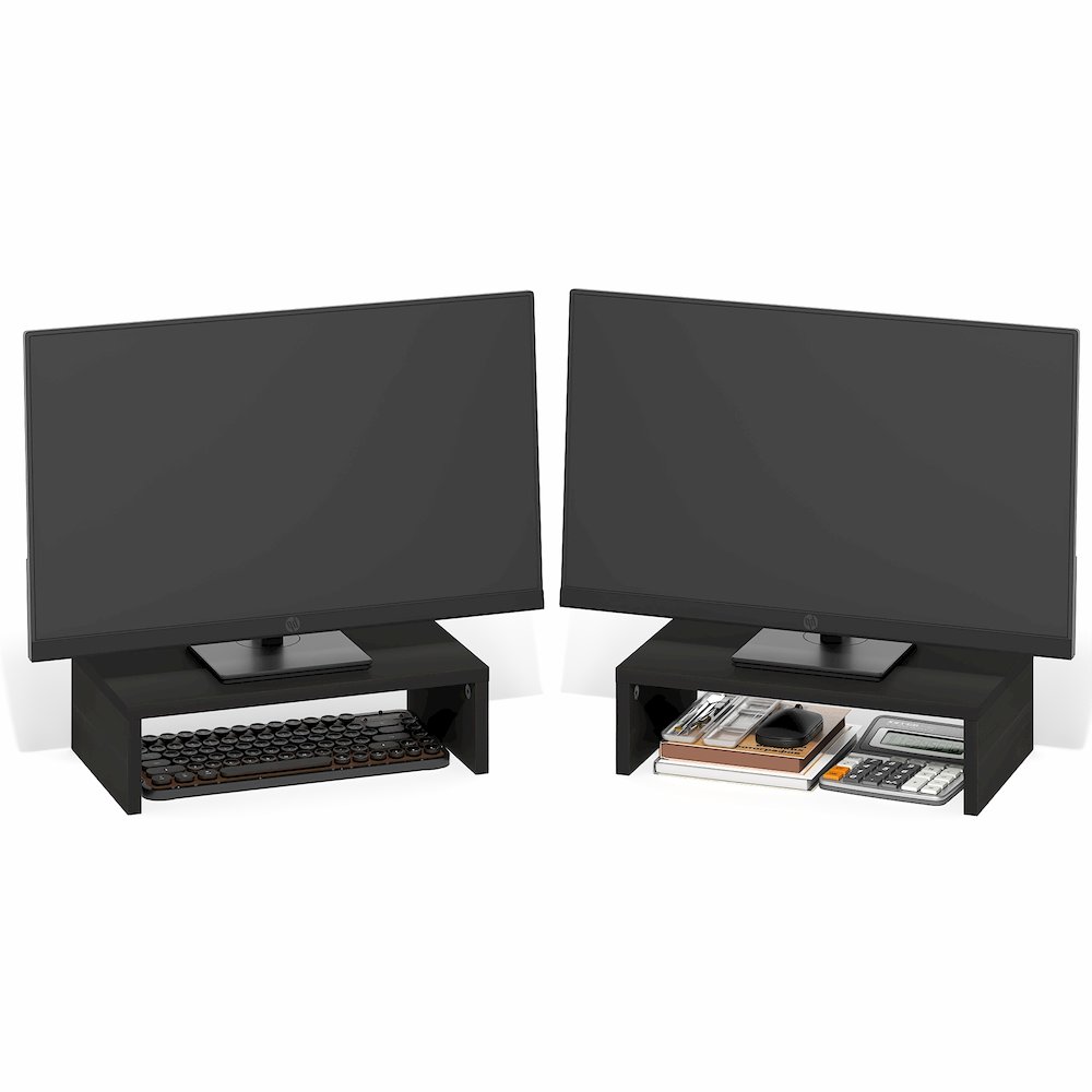 CLASSIC Monitor Stand Riser Set of 2, 15.7" Wide Dual Monitor Riser. Picture 4