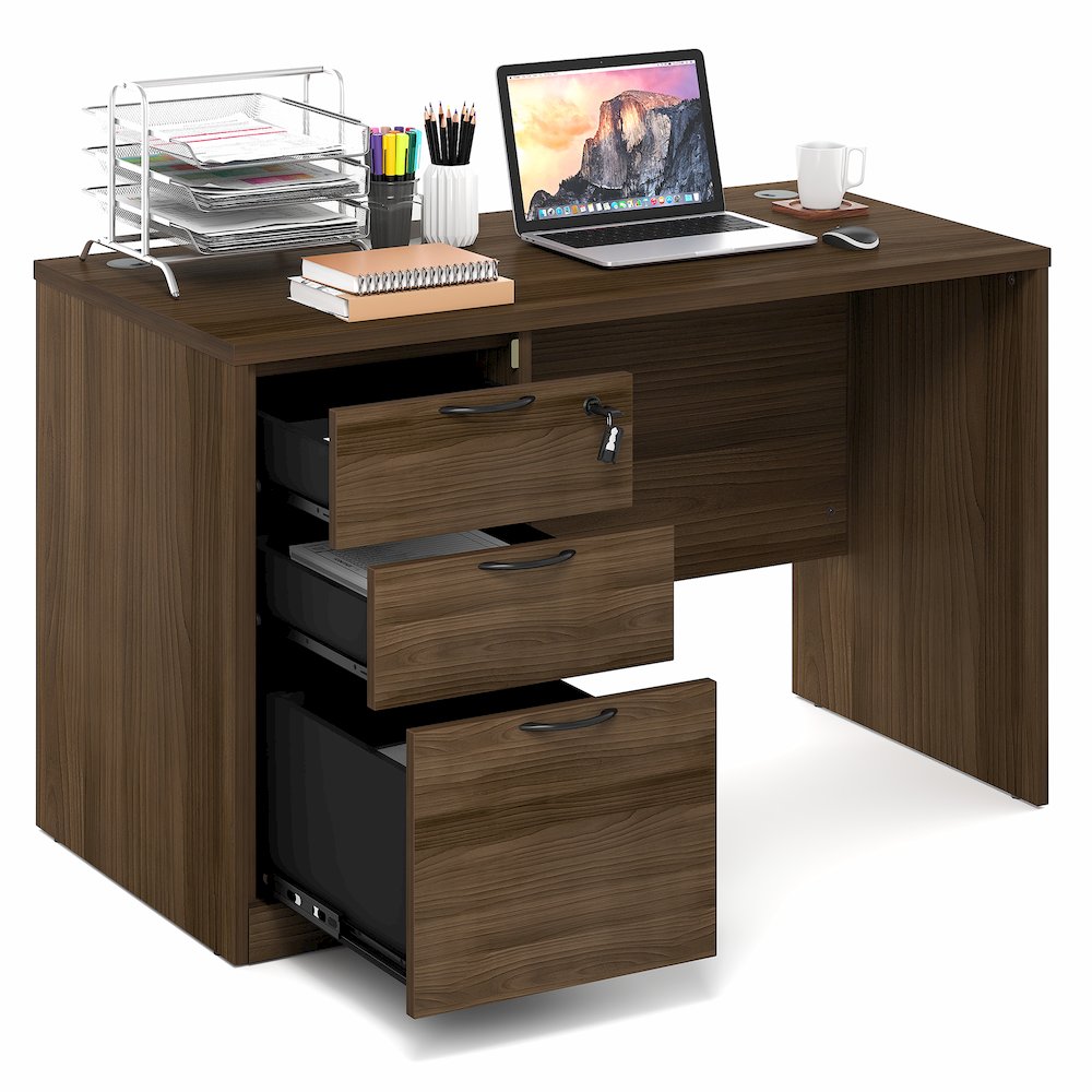 47 Inch Executive Desk with File Cabinet. Picture 6