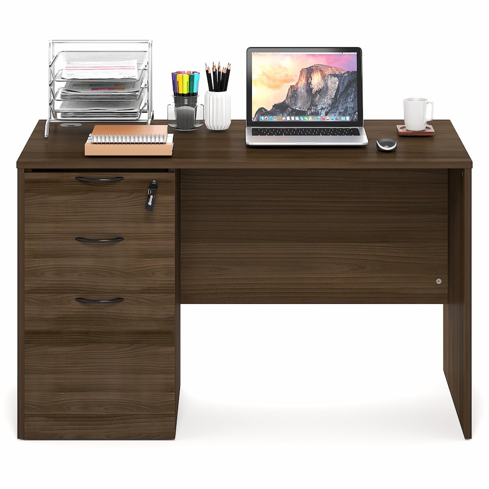 47 Inch Executive Desk with File Cabinet. Picture 4
