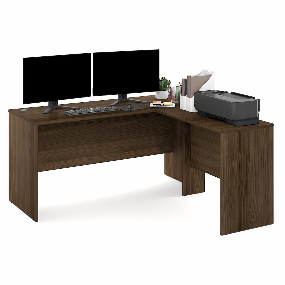 60 Inch L-Shaped Office Desk, Executive Desk with Reversible Desk Return. Picture 4