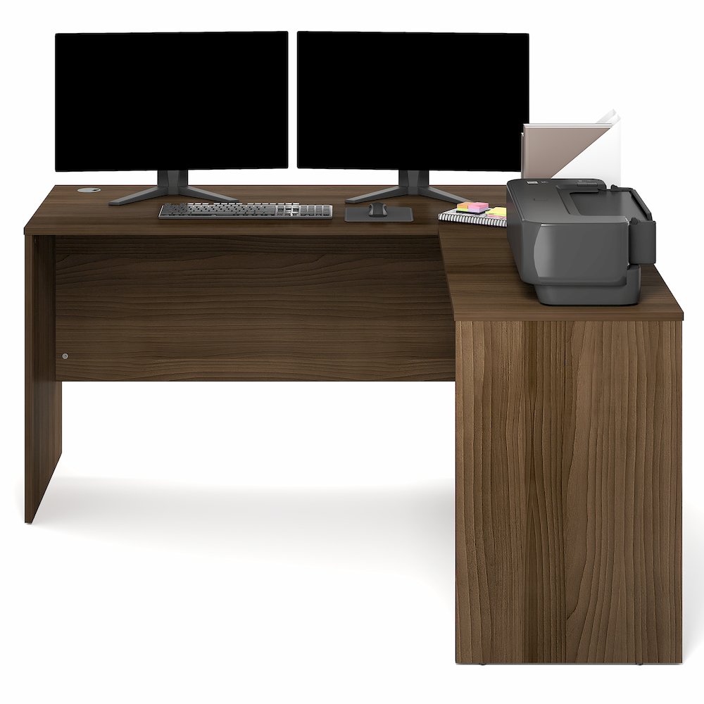 60 Inch L-Shaped Office Desk, Executive Desk with Reversible Desk Return. Picture 5