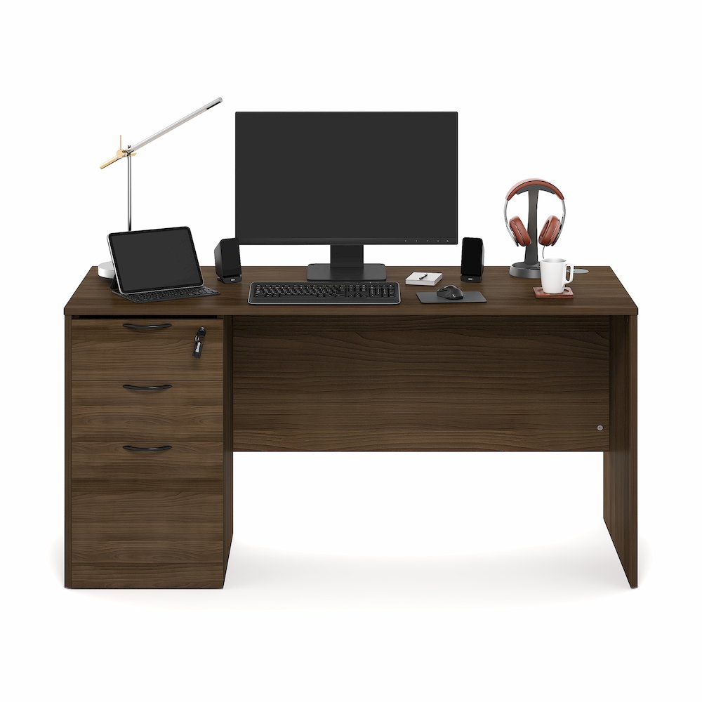60 Inch Executive Desk with File Cabinet. Picture 3