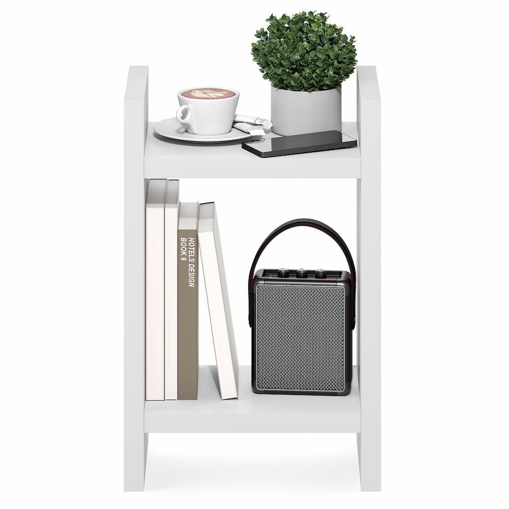 VIOLA Plant Stand Indoor Outdoor, 2-Tier Narrow, White. Picture 5
