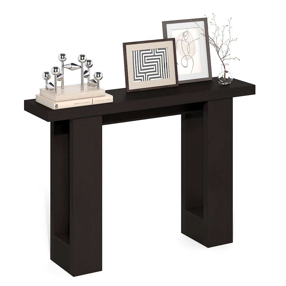 ARA Entryway Table 47-Inch, Narrow Console Table, Sofa Table with 2 Bottom Shelf. Picture 5