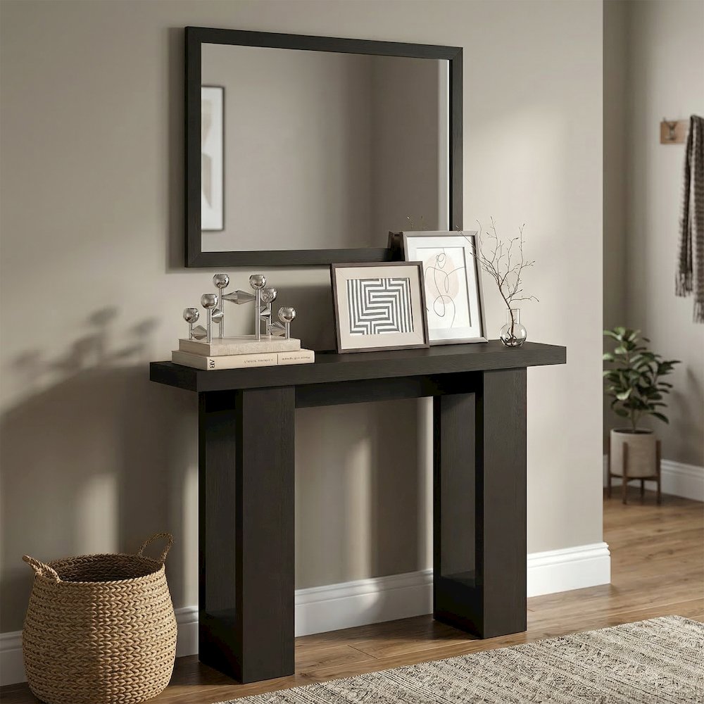 ARA Entryway Table 47-Inch, Narrow Console Table, Sofa Table with 2 Bottom Shelf. Picture 2