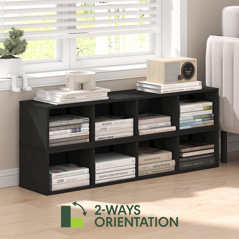 FULDA Book Shelf, 4-Tier Narrow Bookshelf, 9.3 x 7.9 x 41.6. Picture 5