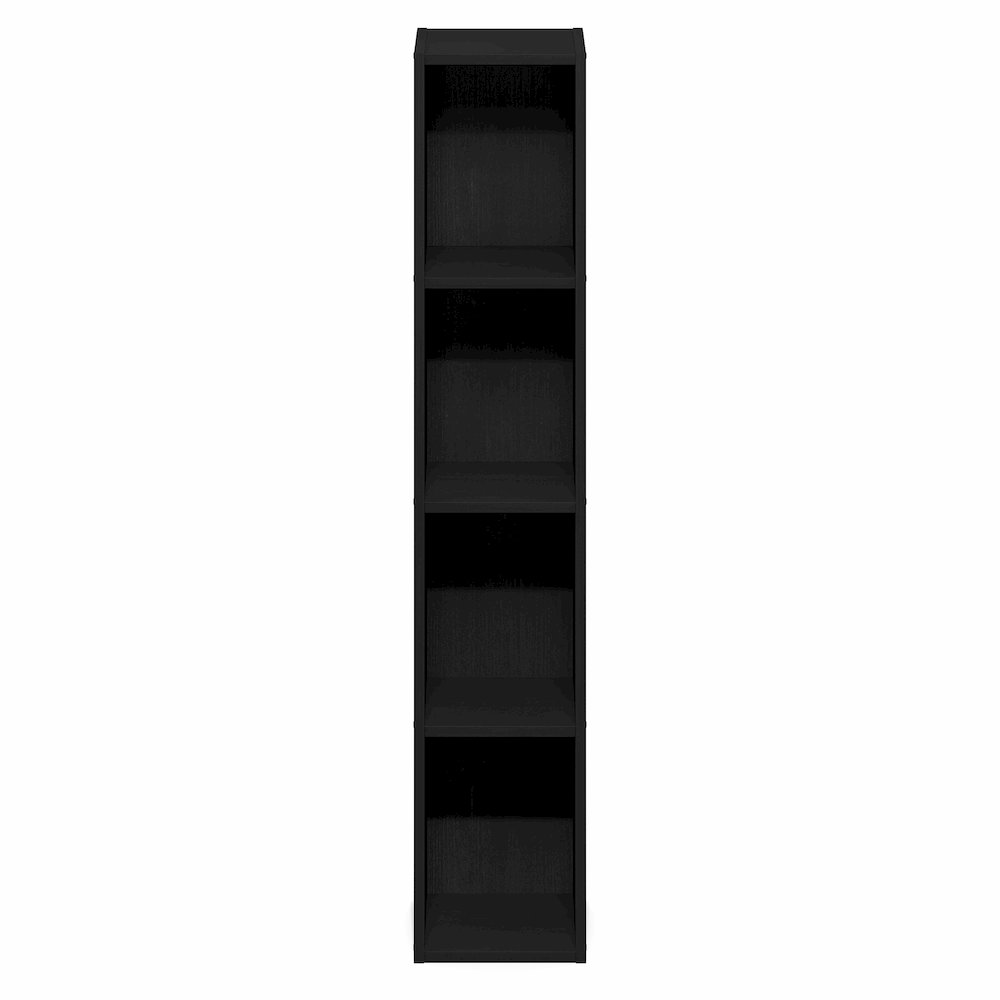 FULDA Book Shelf, 4-Tier Narrow Bookshelf, 9.3 x 7.9 x 41.6. Picture 3