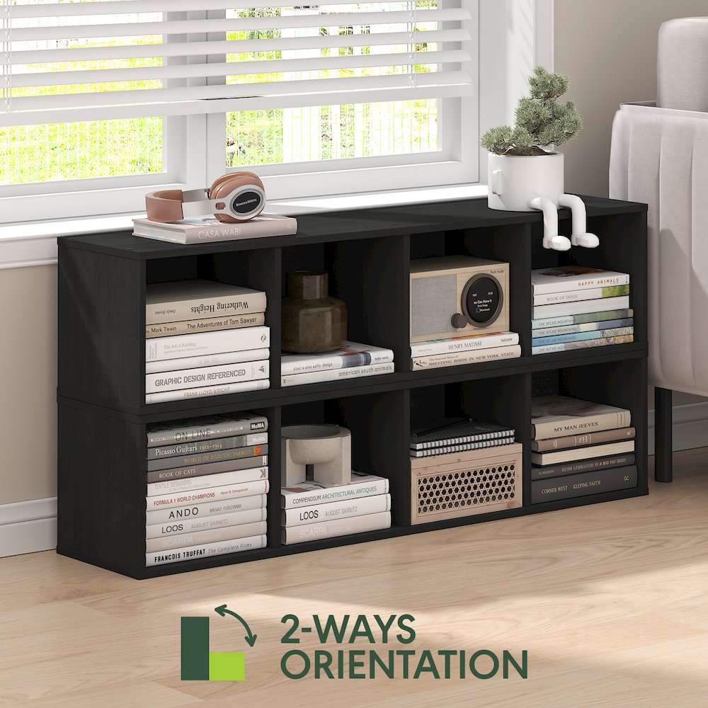 FULDA Book Shelf, 4-Tier Narrow Bookshelf, 9.3 x 9.8 x 41.6. Picture 5