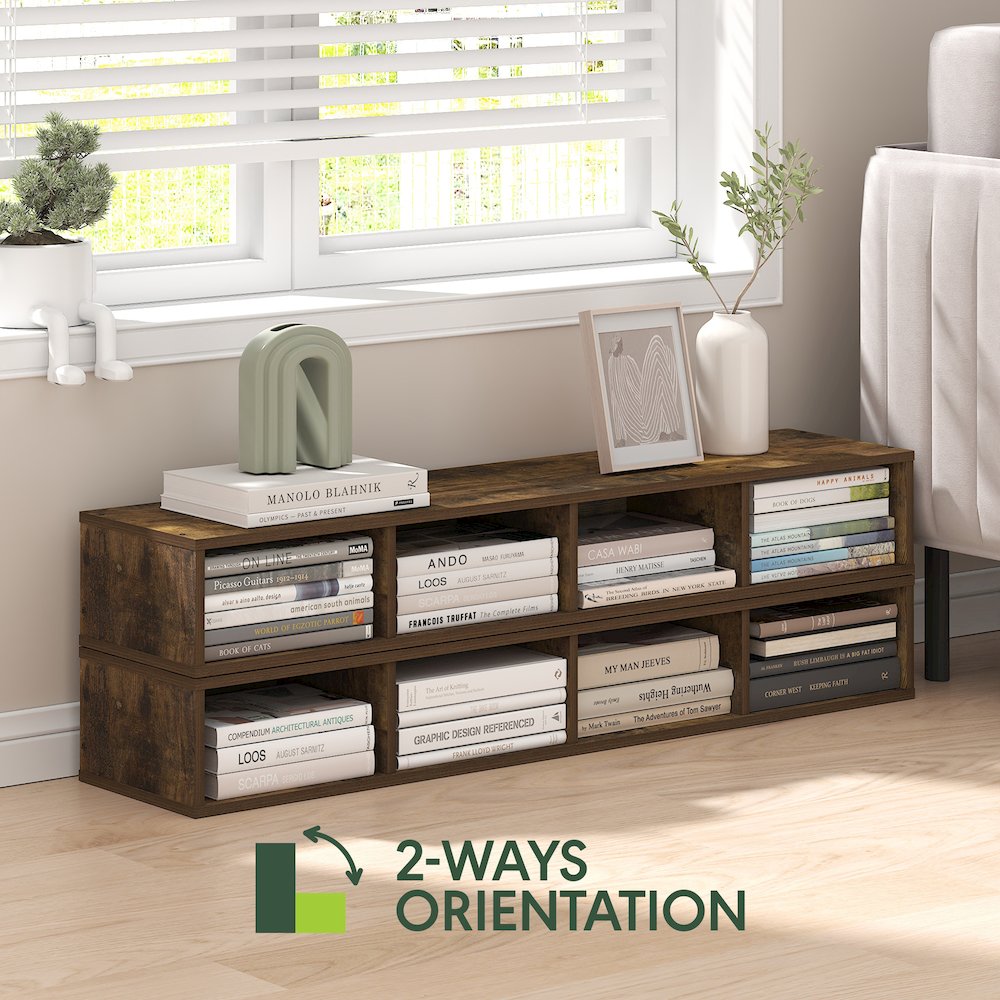 FULDA Book Shelf, 4-Tier Narrow Bookshelf, 9.3 x 5.9 x 41.6. Picture 5