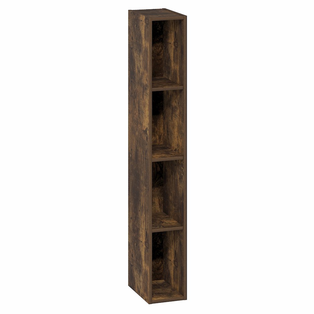 FULDA Book Shelf, 4-Tier Narrow Bookshelf, 9.3 x 5.9 x 41.6. Picture 1
