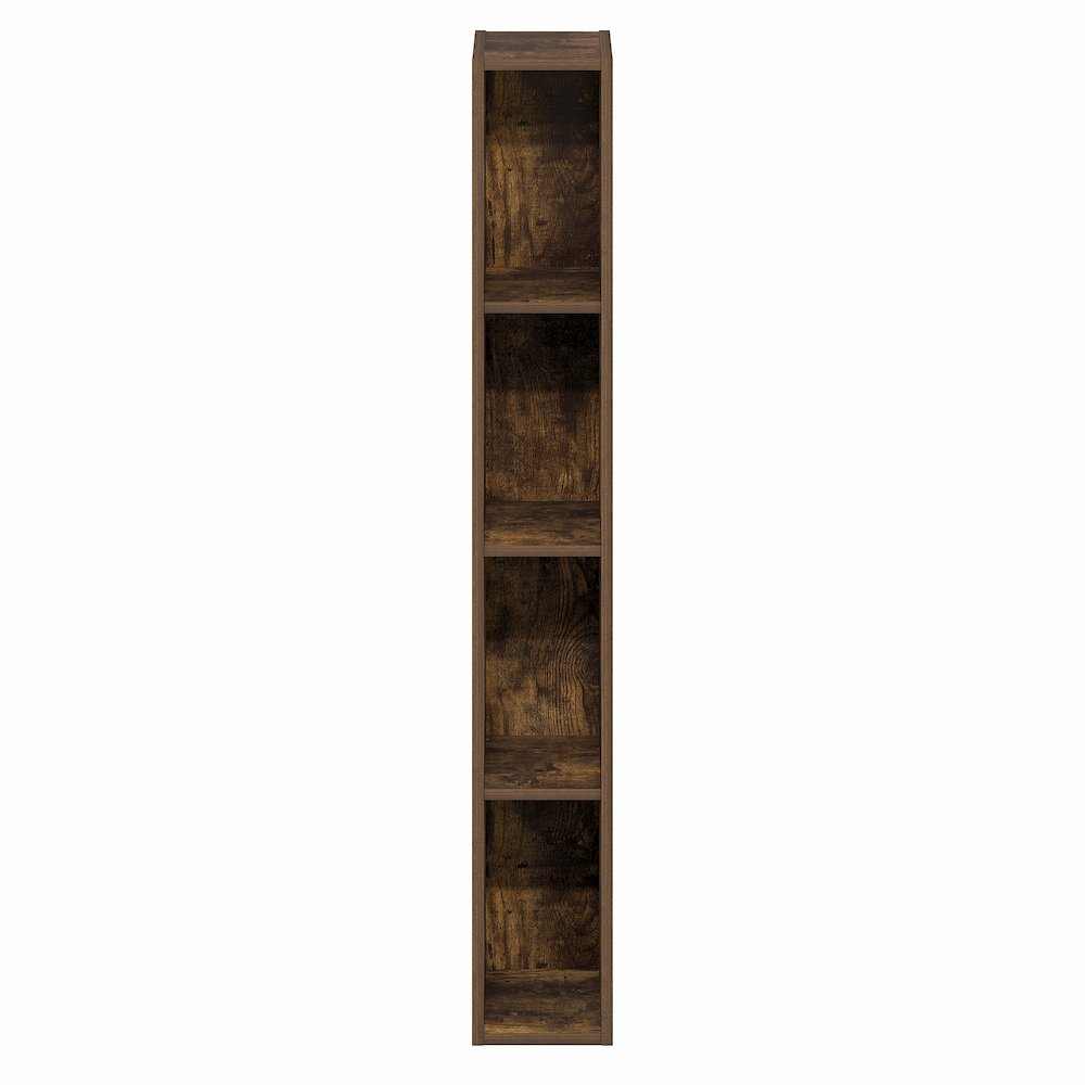 FULDA Book Shelf, 4-Tier Narrow Bookshelf, 9.3 x 5.9 x 41.6. Picture 3