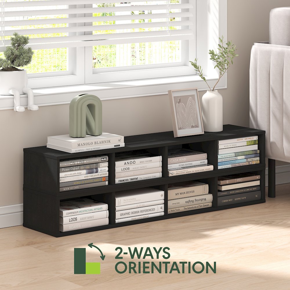FULDA Book Shelf, 4-Tier Narrow Bookshelf, 9.3 x 5.9 x 41.6. Picture 5