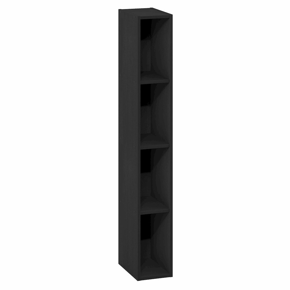 FULDA Book Shelf, 4-Tier Narrow Bookshelf, 9.3 x 5.9 x 41.6. Picture 1